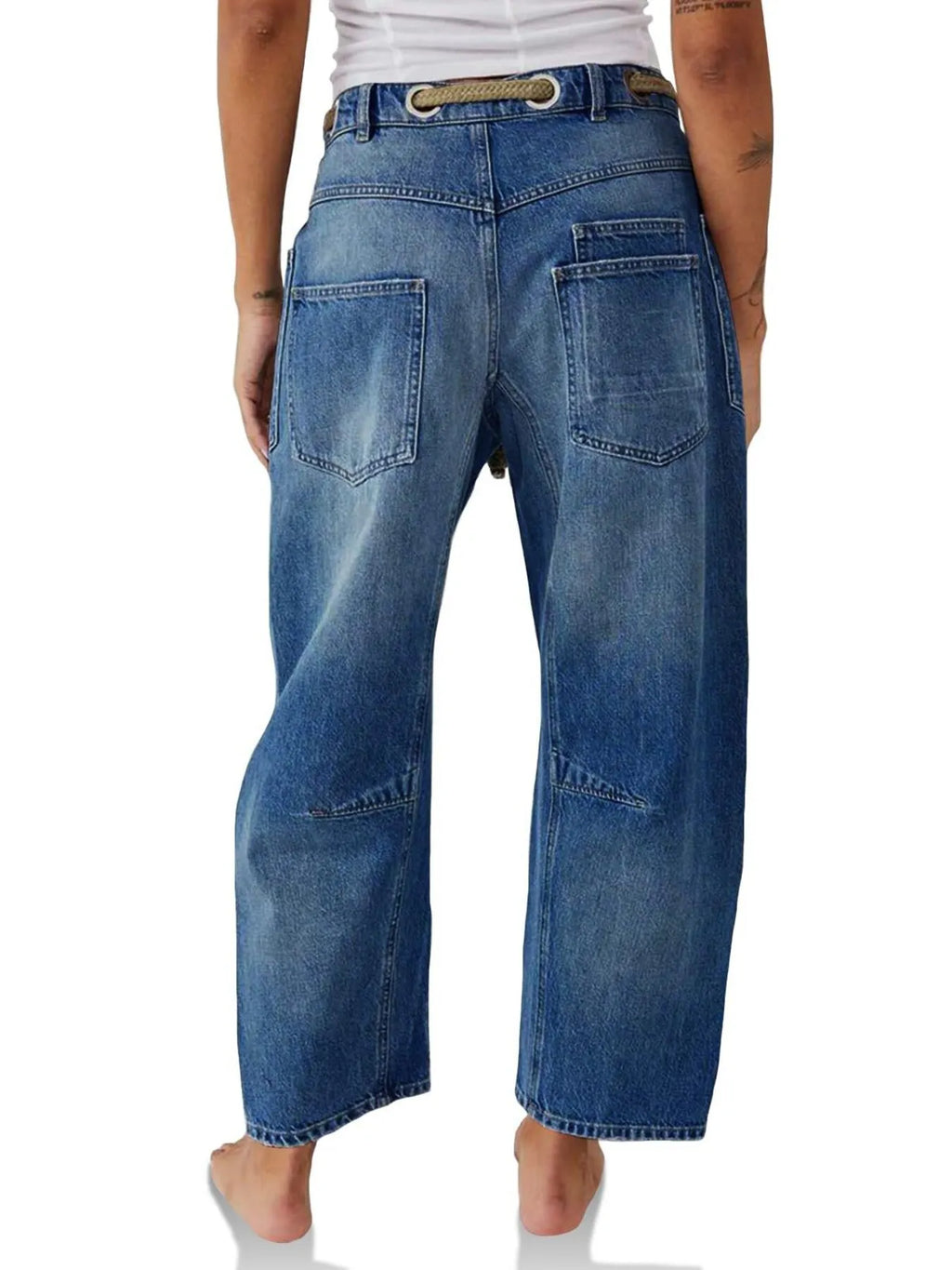 Washed Wide Leg Jeans