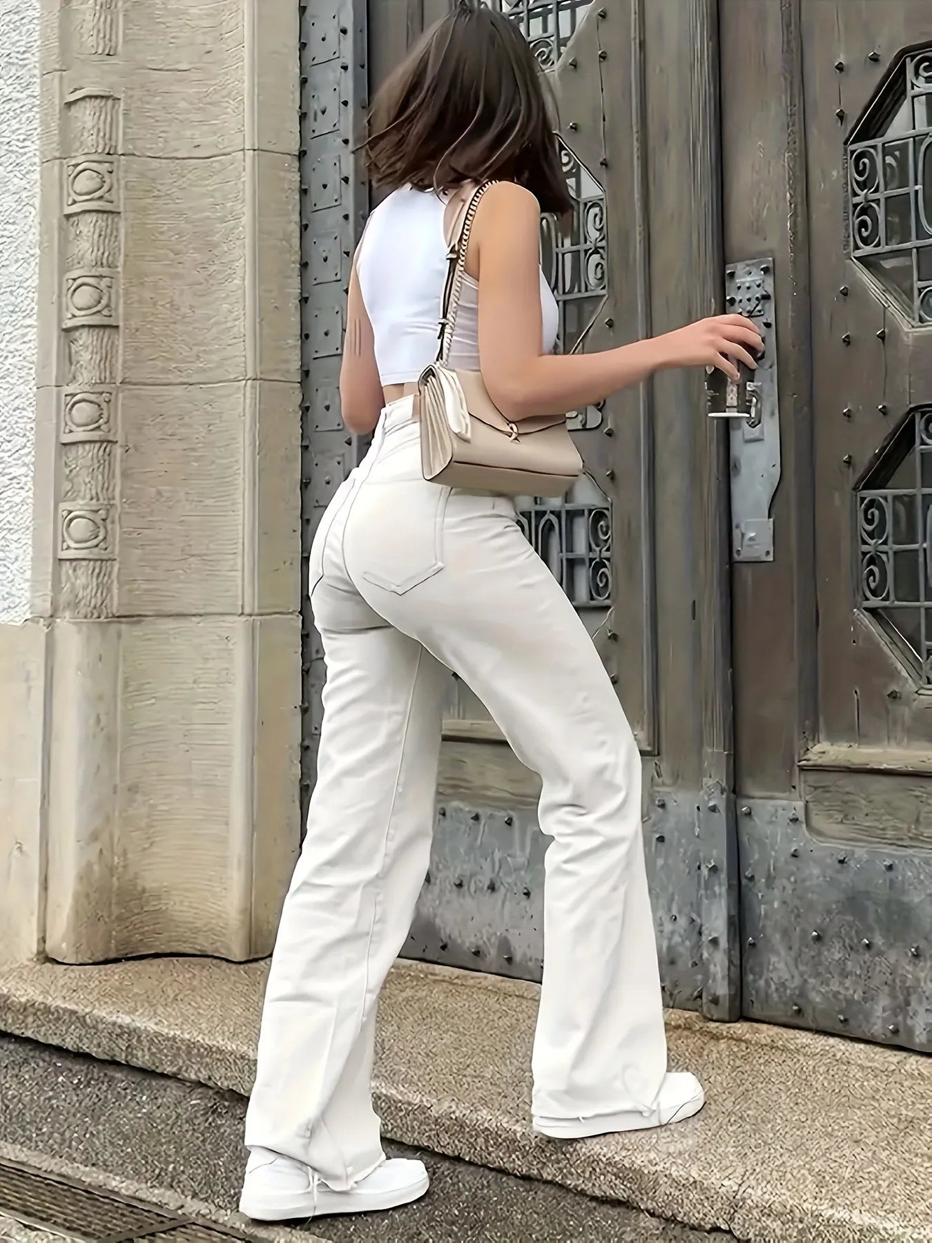 High-Waisted Wide Leg Jeans