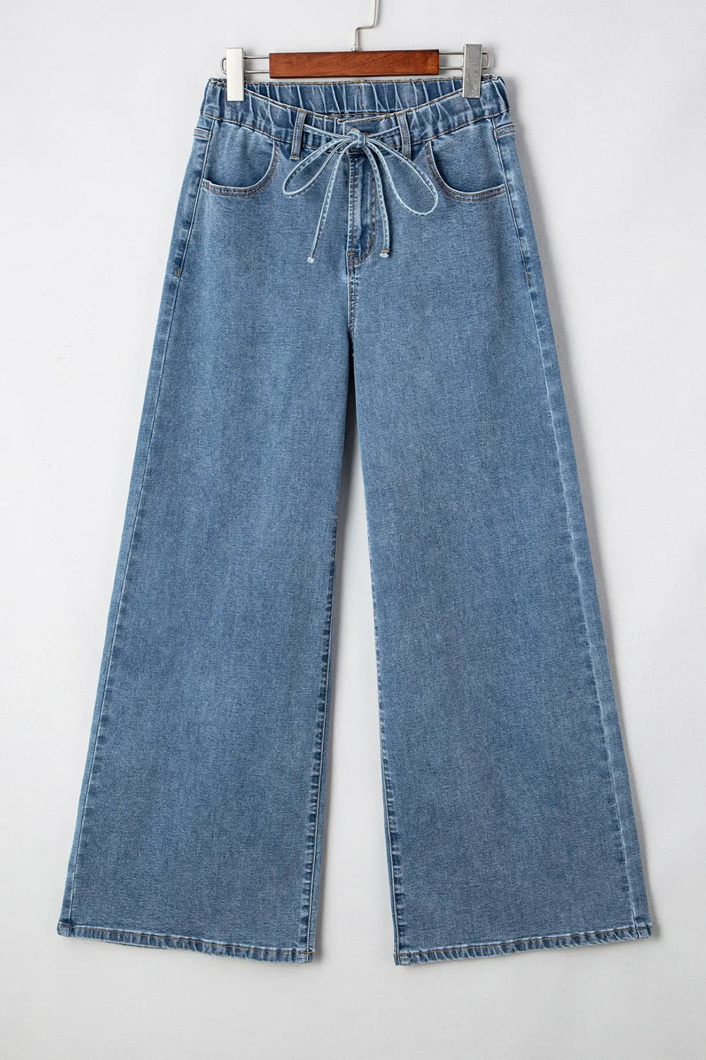 Medium Wash Super Wide Leg Denim Pants