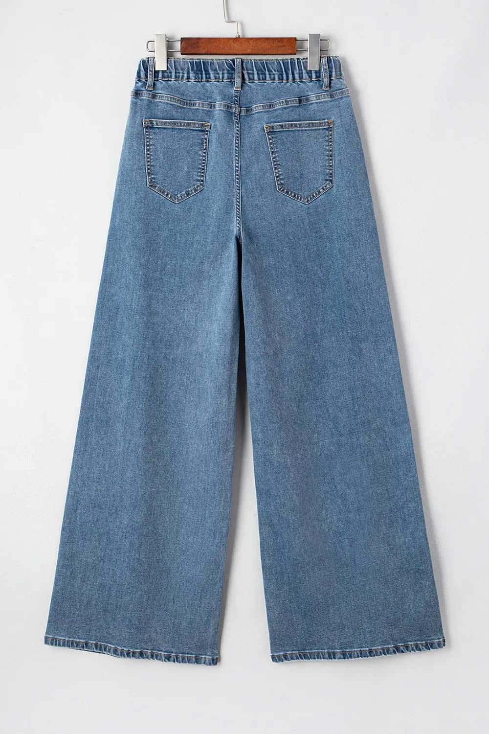 Medium Wash Super Wide Leg Denim Pants