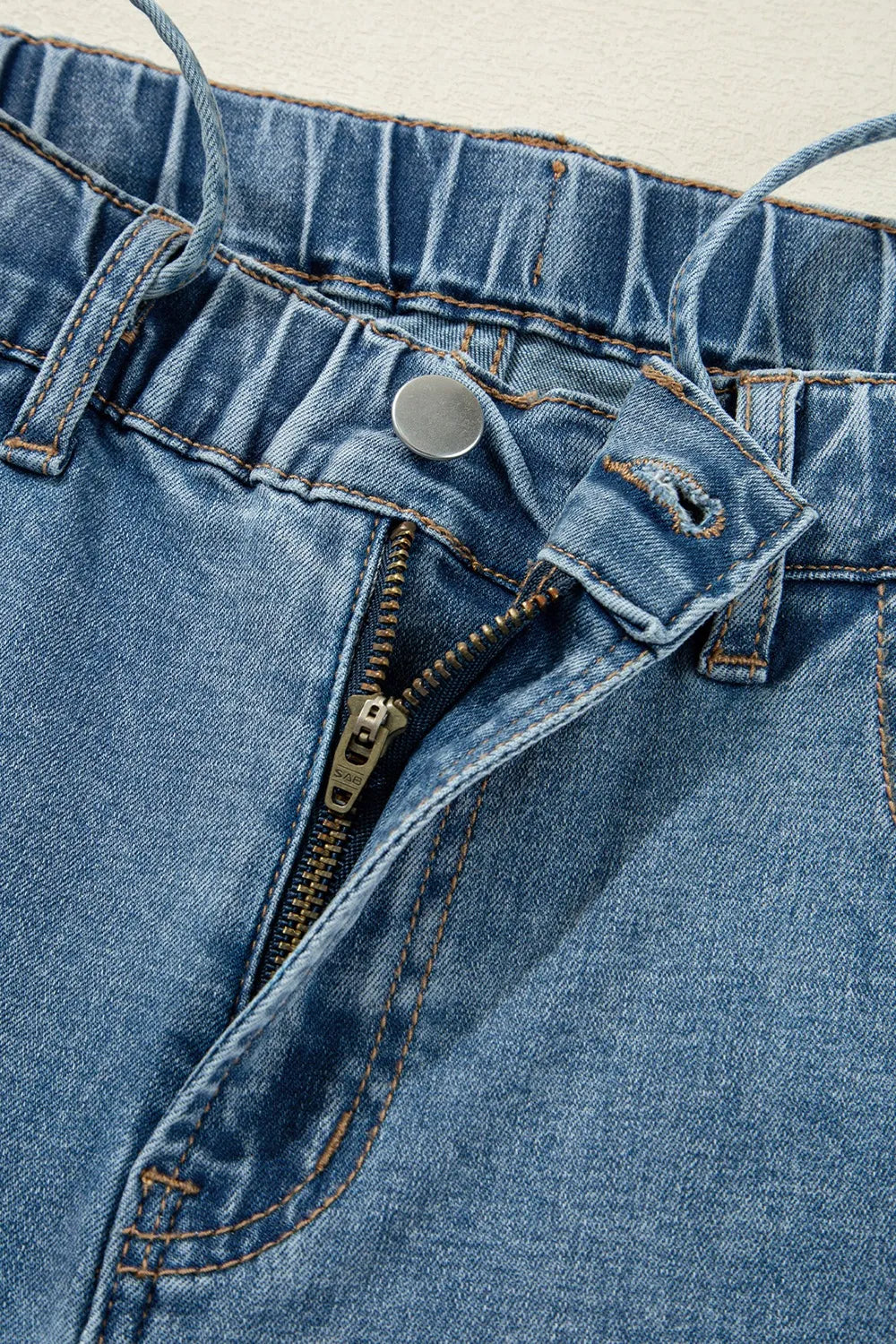 Medium Wash Super Wide Leg Denim Pants