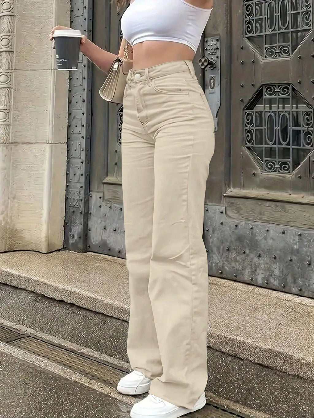 High-Waisted Wide Leg Jeans