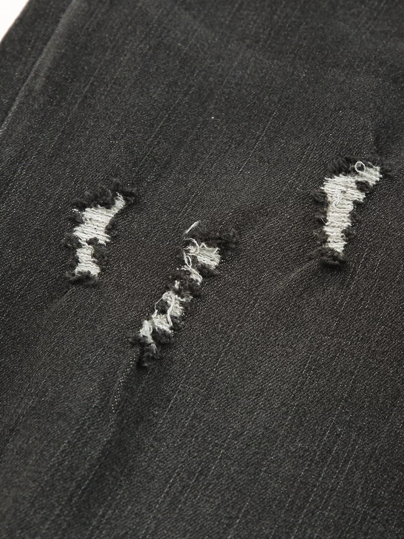 High Waist Distressed Straight Leg Jeans