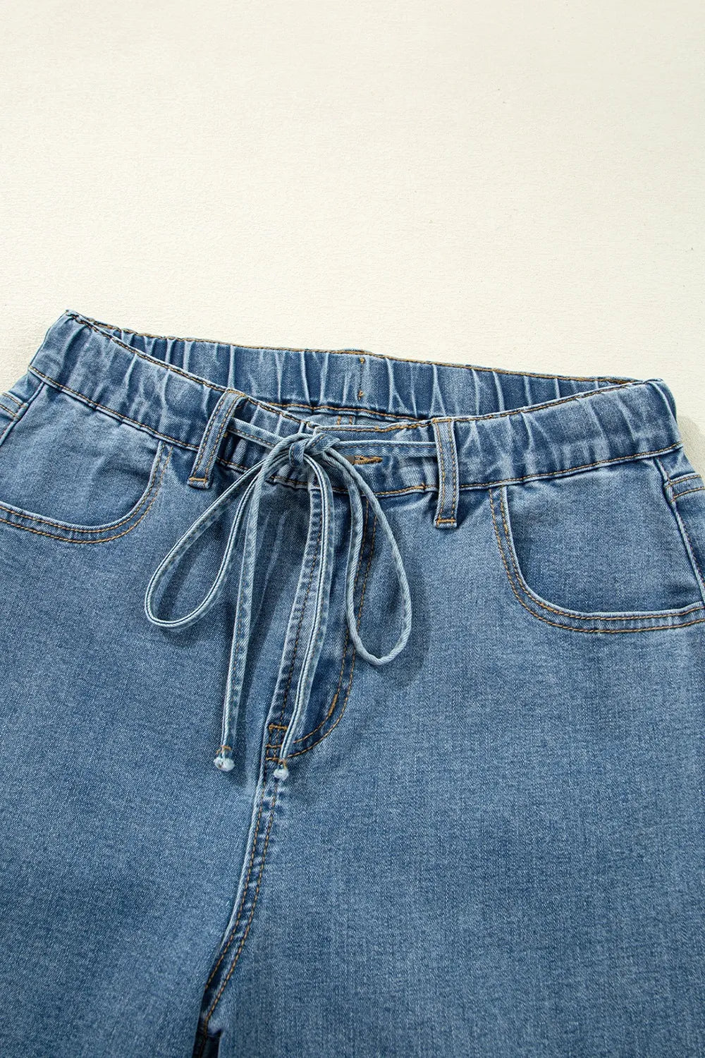 Medium Wash Super Wide Leg Denim Pants