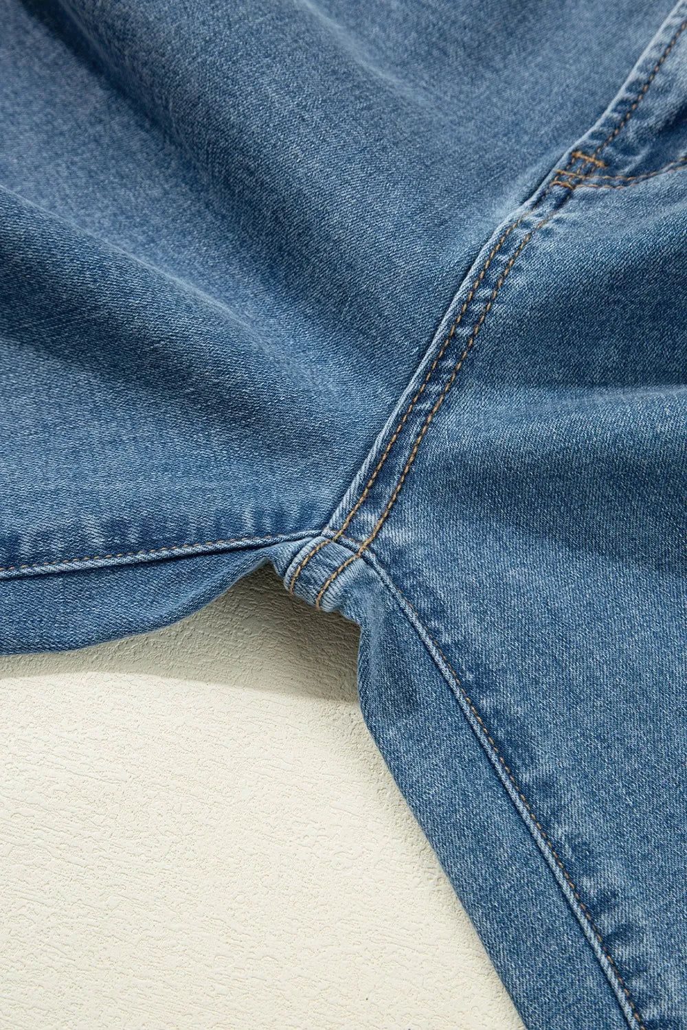 Medium Wash Super Wide Leg Denim Pants