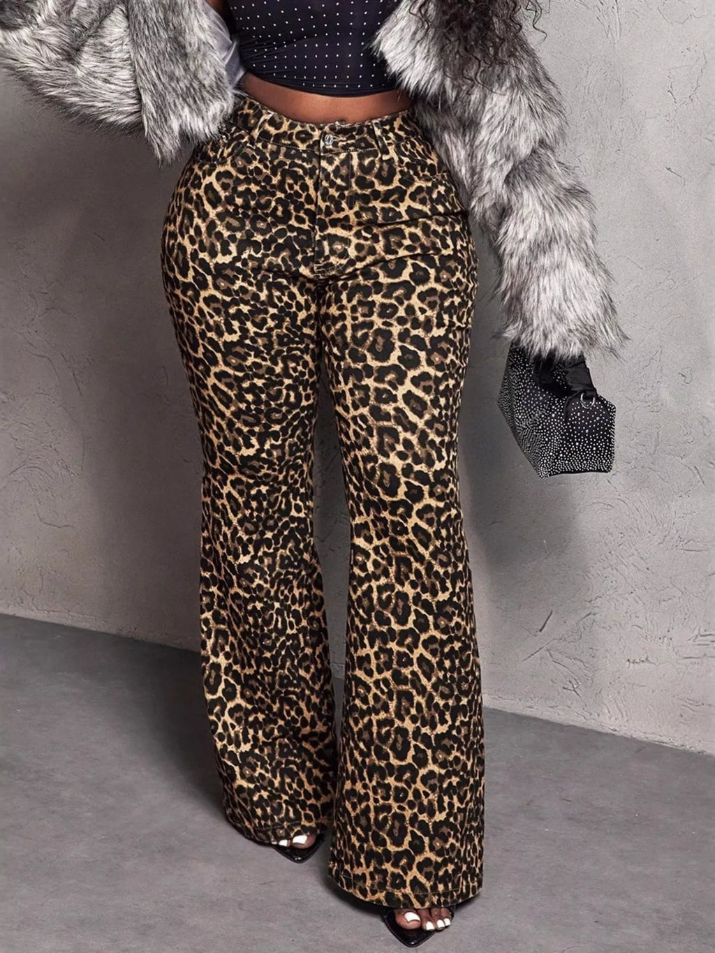 Leopard Wide Leg Pants