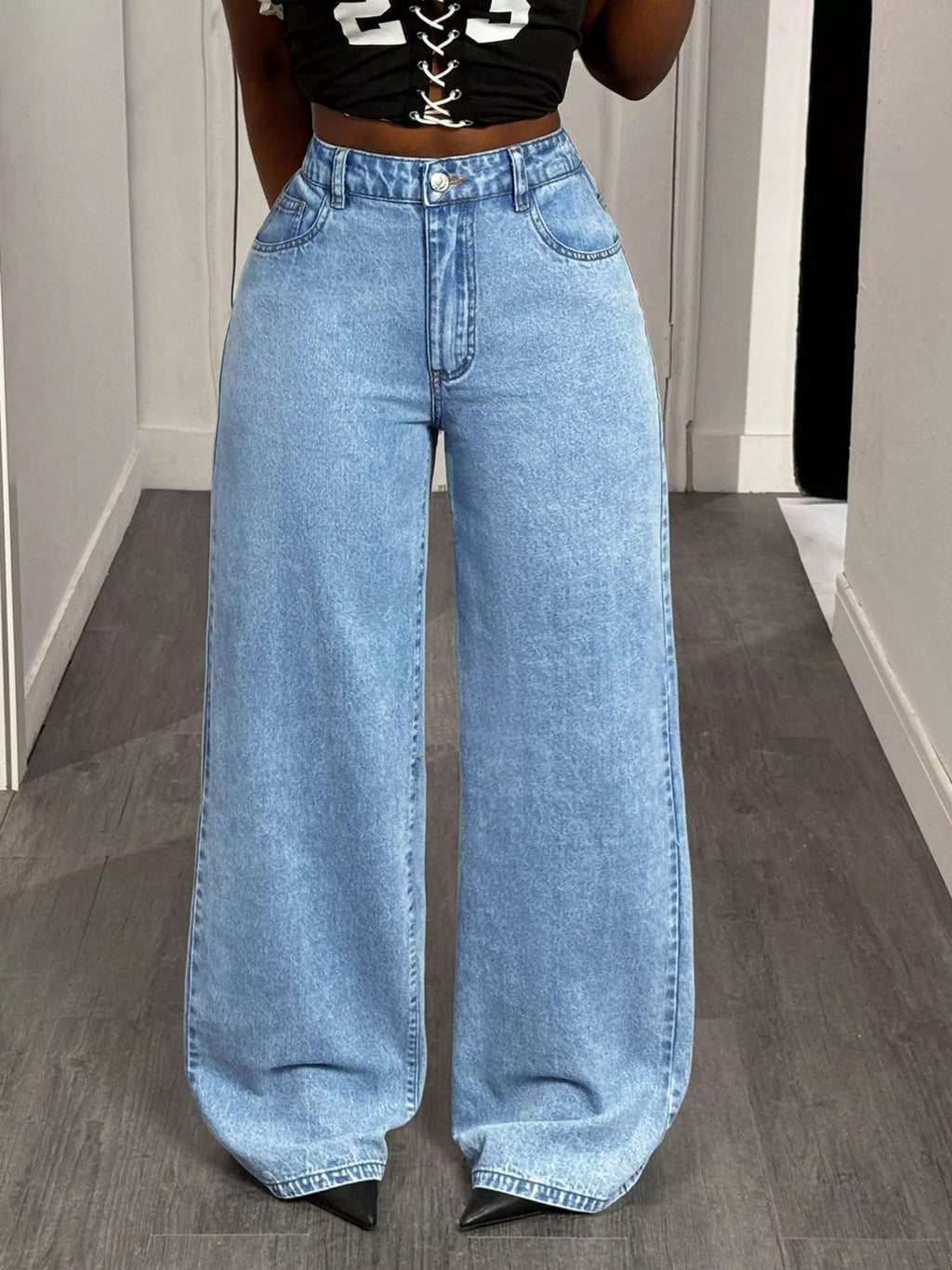 GOOD LUCK Wide Leg Jeans
