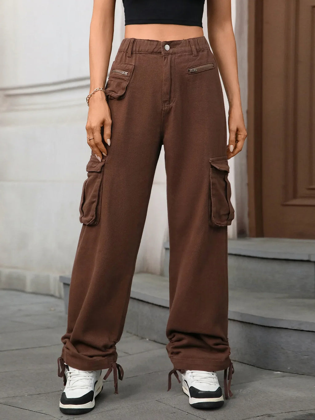 Wide Leg Cargo Jeans