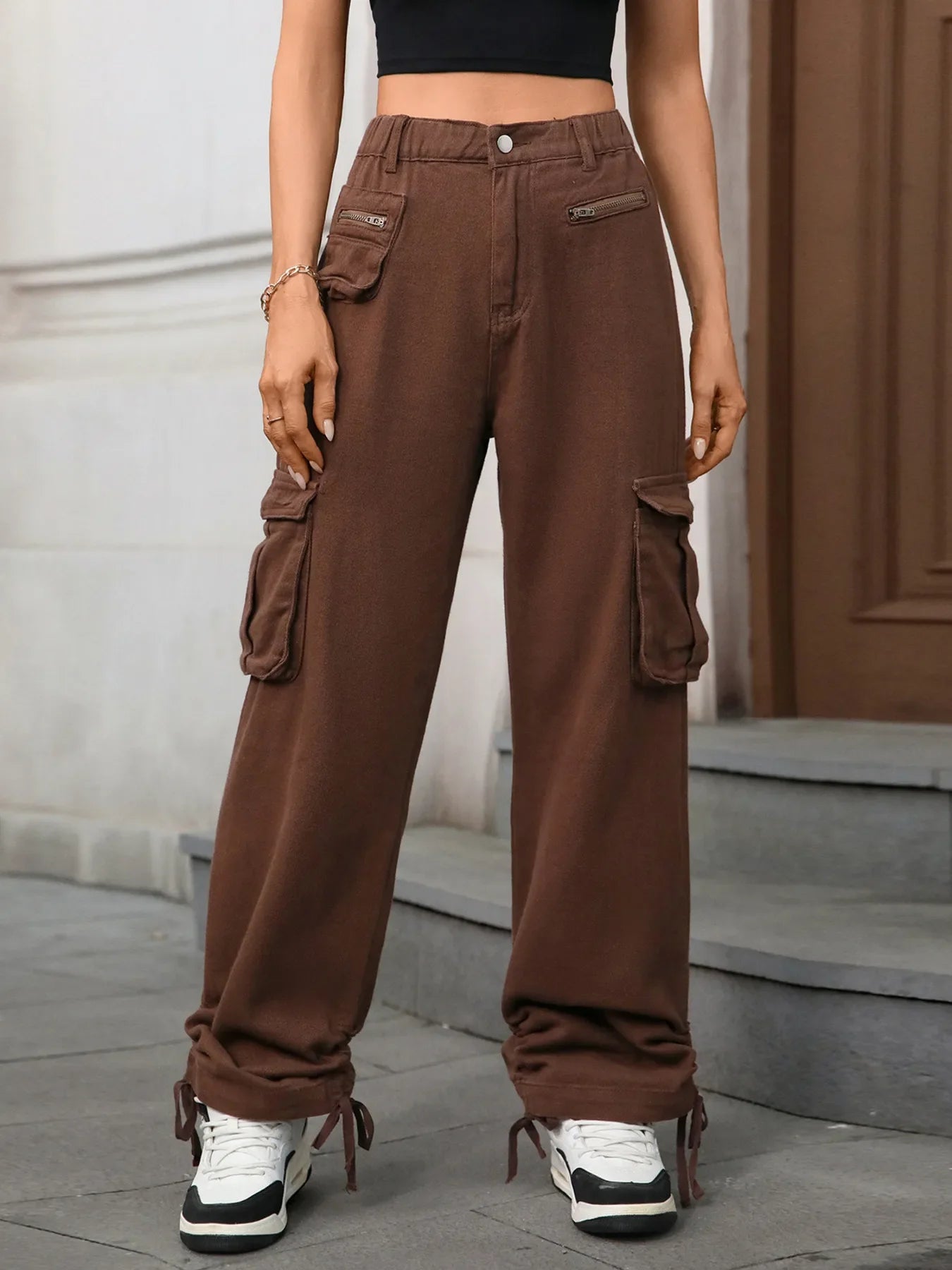 Wide Leg Cargo Jeans