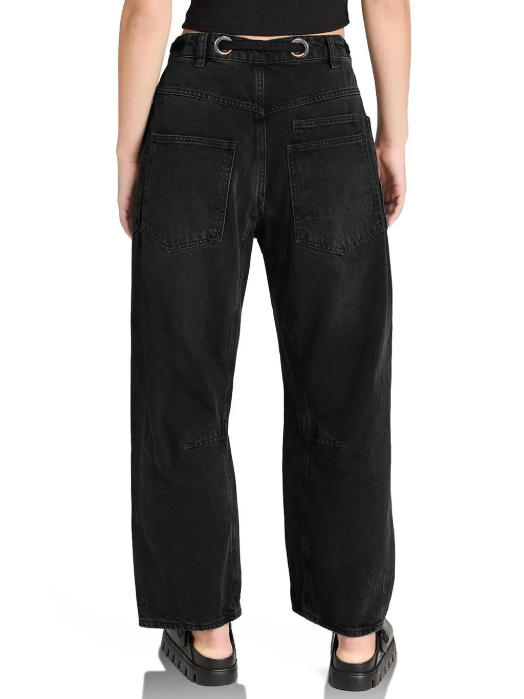 Washed Wide Leg Jeans