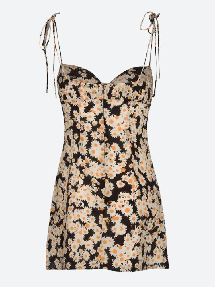 Cottagecore Daisy Tie Strap Mini Dress