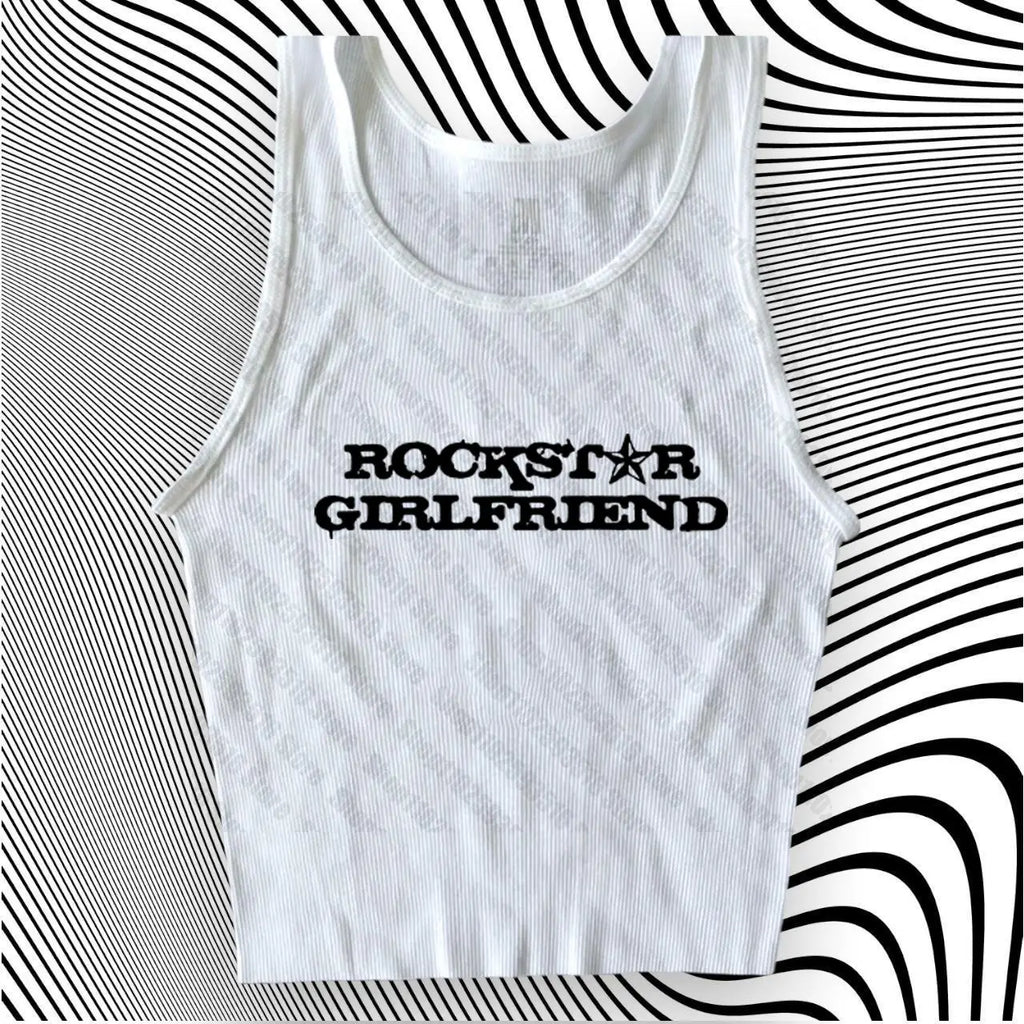 Gothic Emo Skull Graphic Print Crop Top