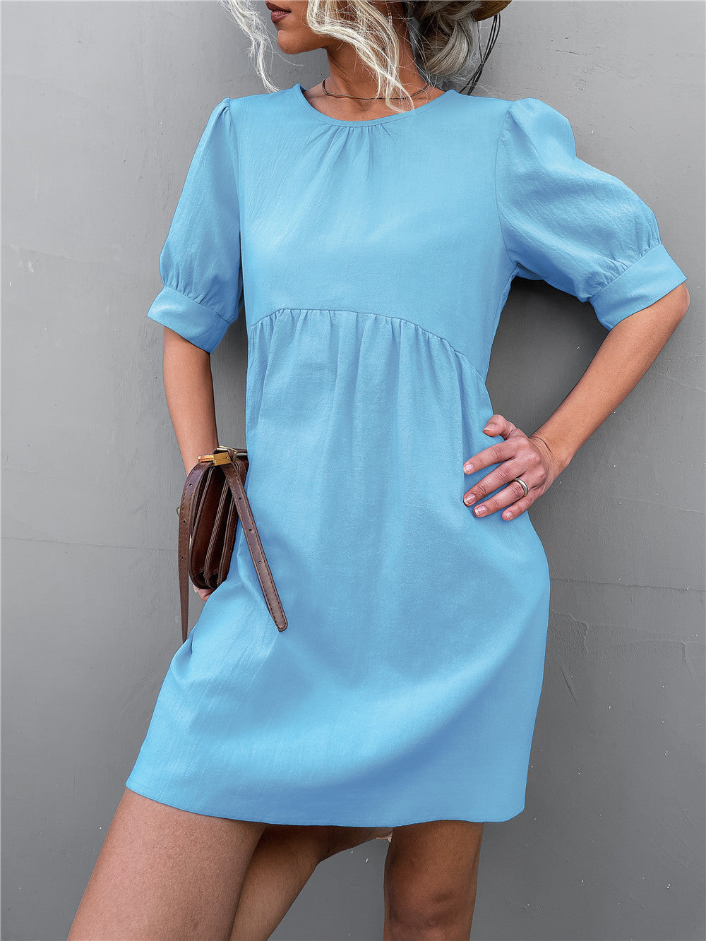Marketa Puff Sleeve Babydoll Dress