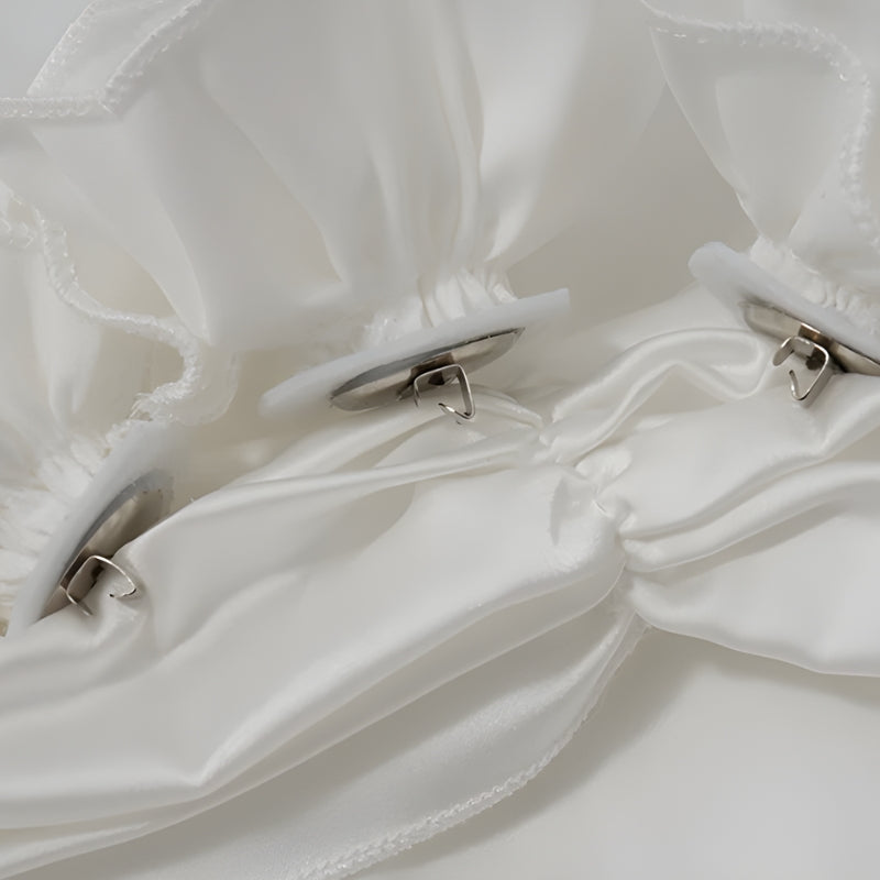 Rose Satin Backless Mini Dress