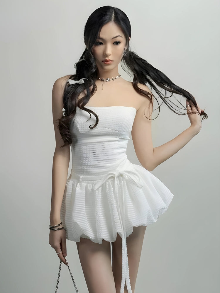Strapless Bubble Mini Dress