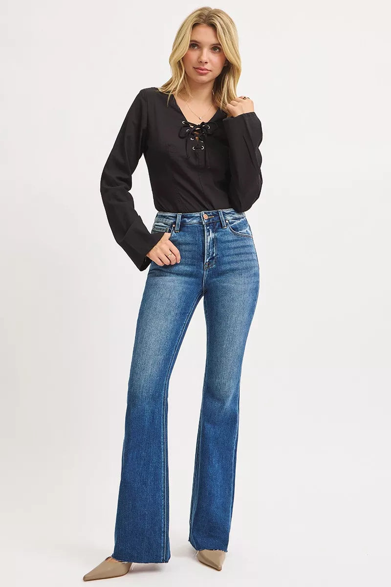 RISEN High Rise Flare Jeans
