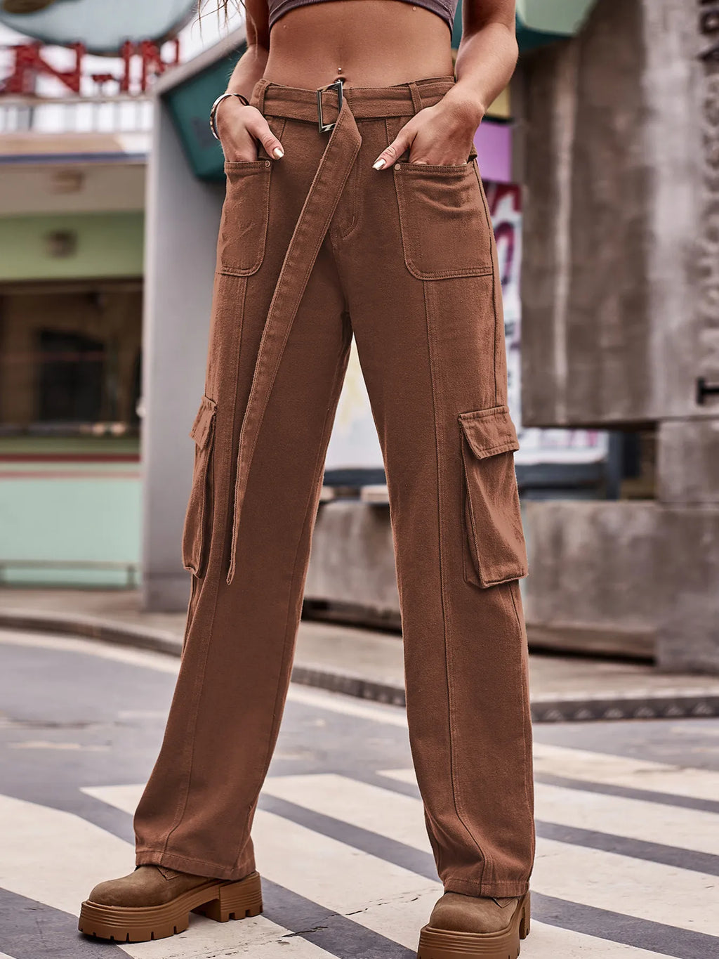 Cargo Wide Leg Jeans