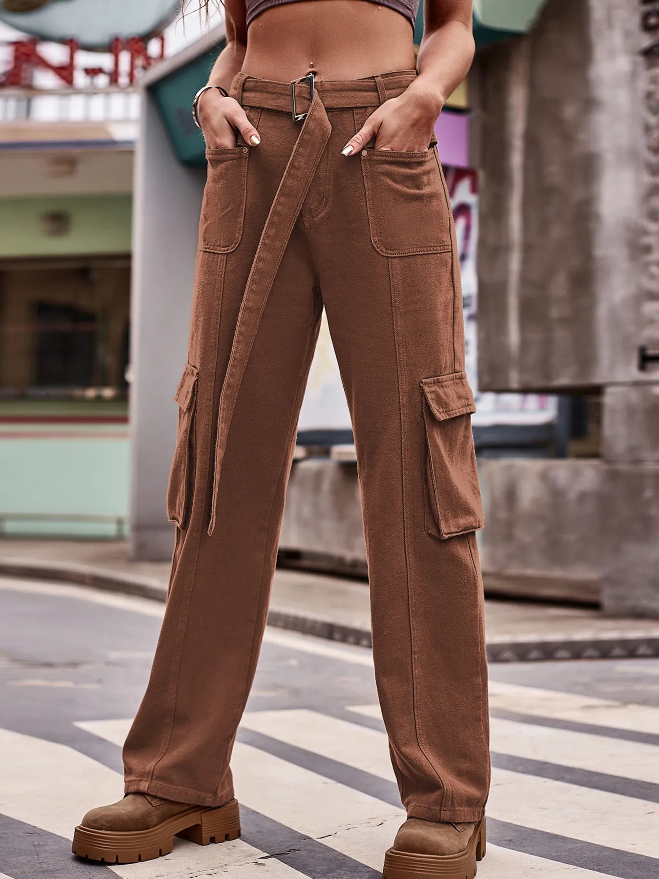 Cargo Wide Leg Jeans