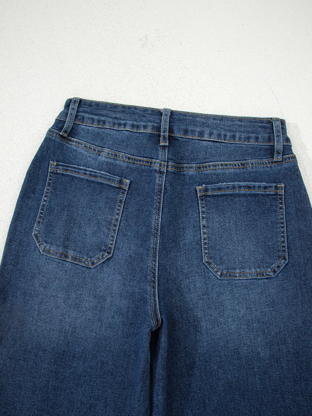 Cropped High Rise Wide Leg Jeans