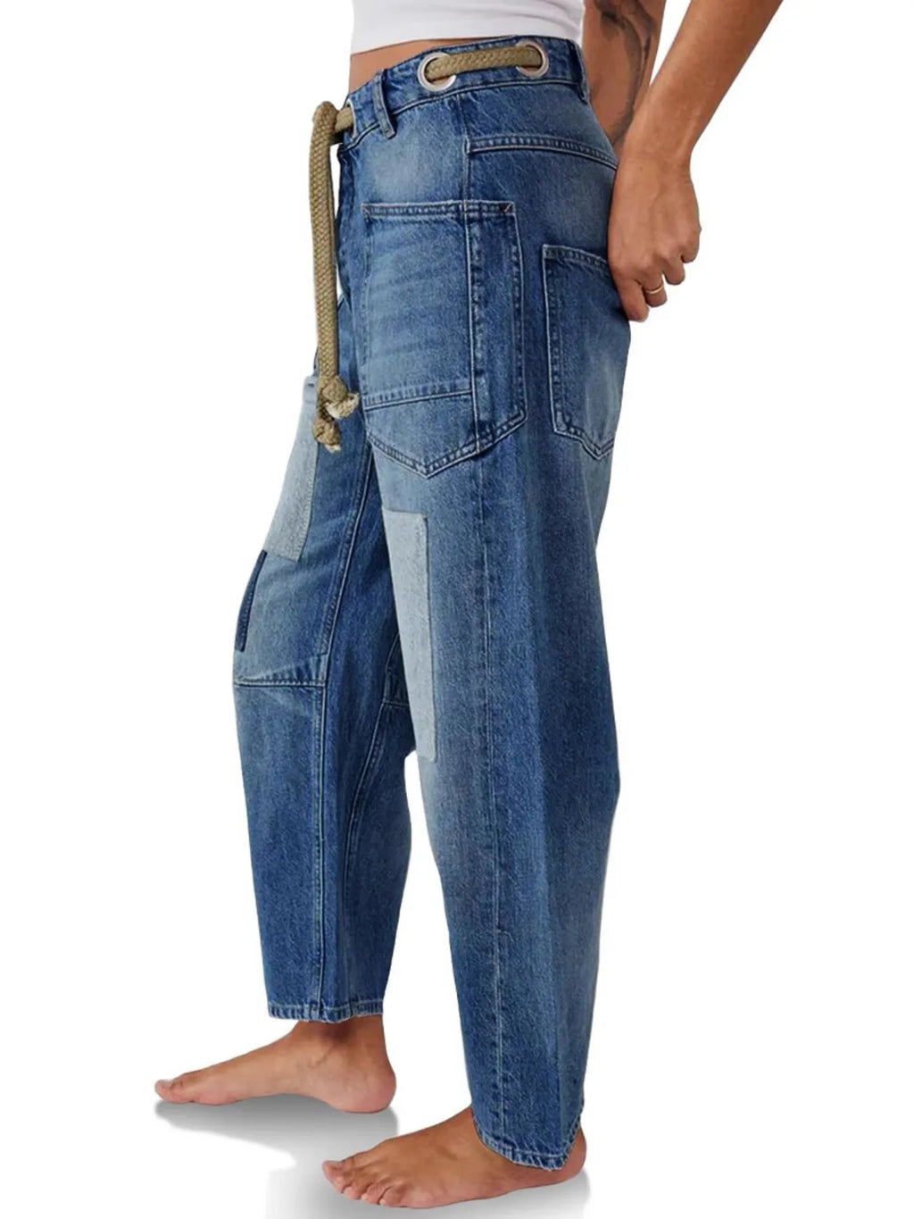 Washed Wide Leg Jeans