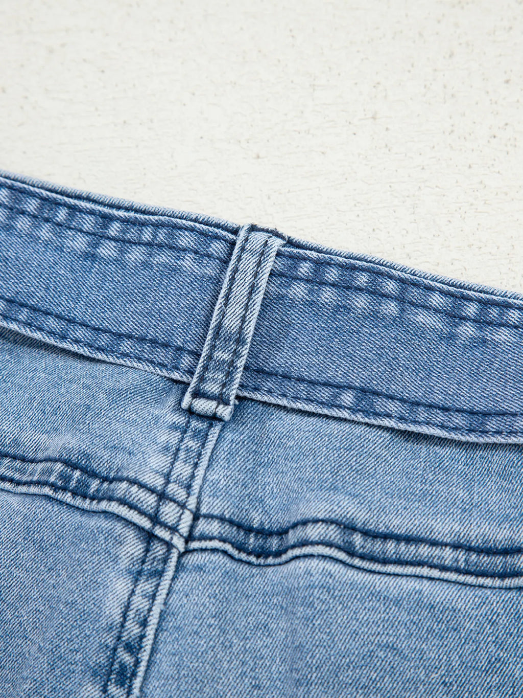 High Waisted Wide Leg Belted Jeans