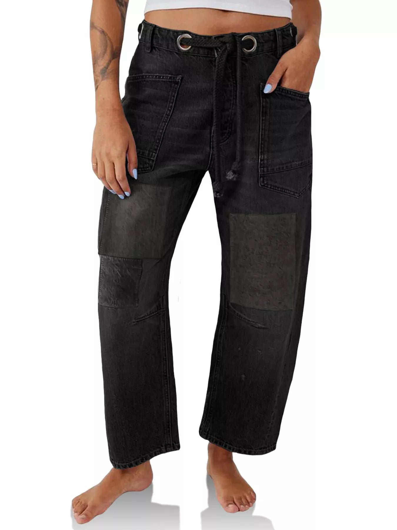 Washed Wide Leg Jeans