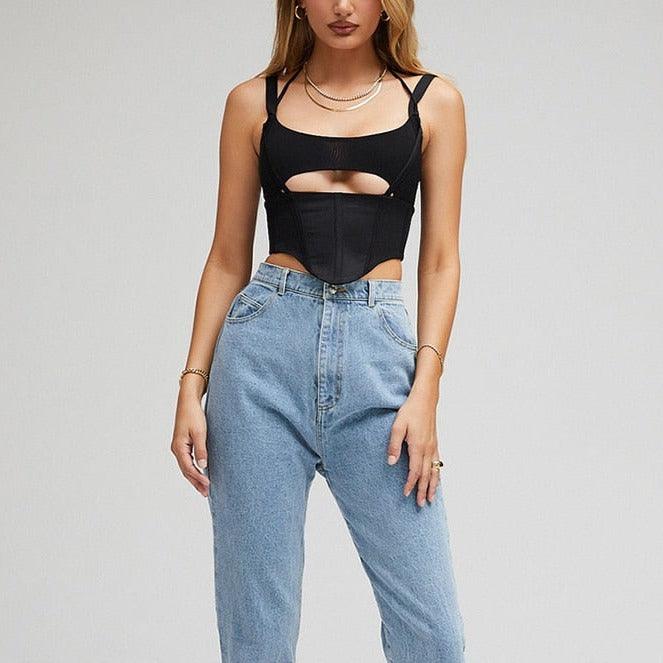Cindy Hollow Out Corset Top