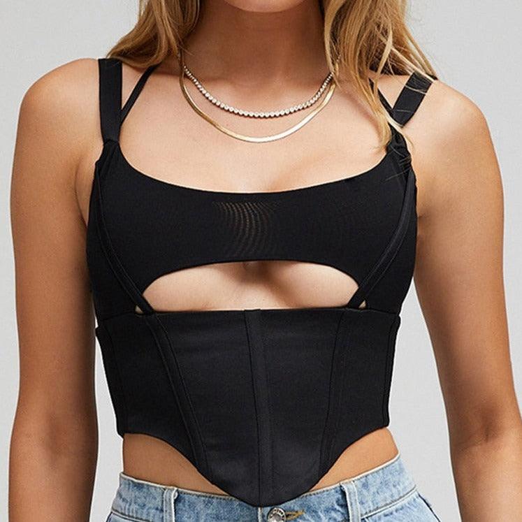 Cindy Hollow Out Corset Top