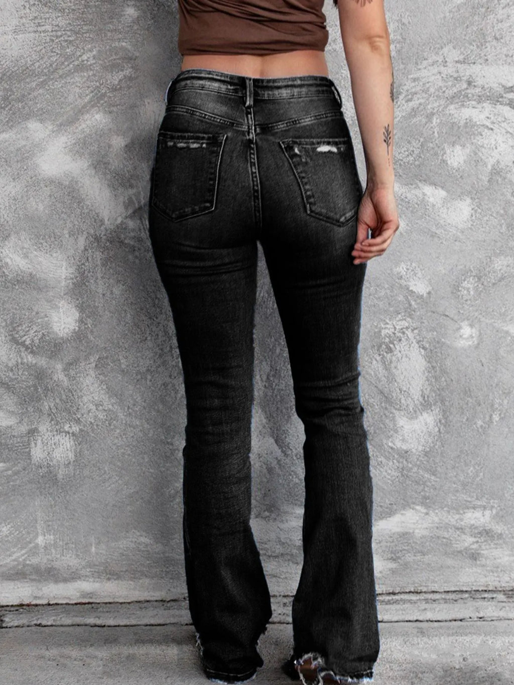Distressed Flare Jeans