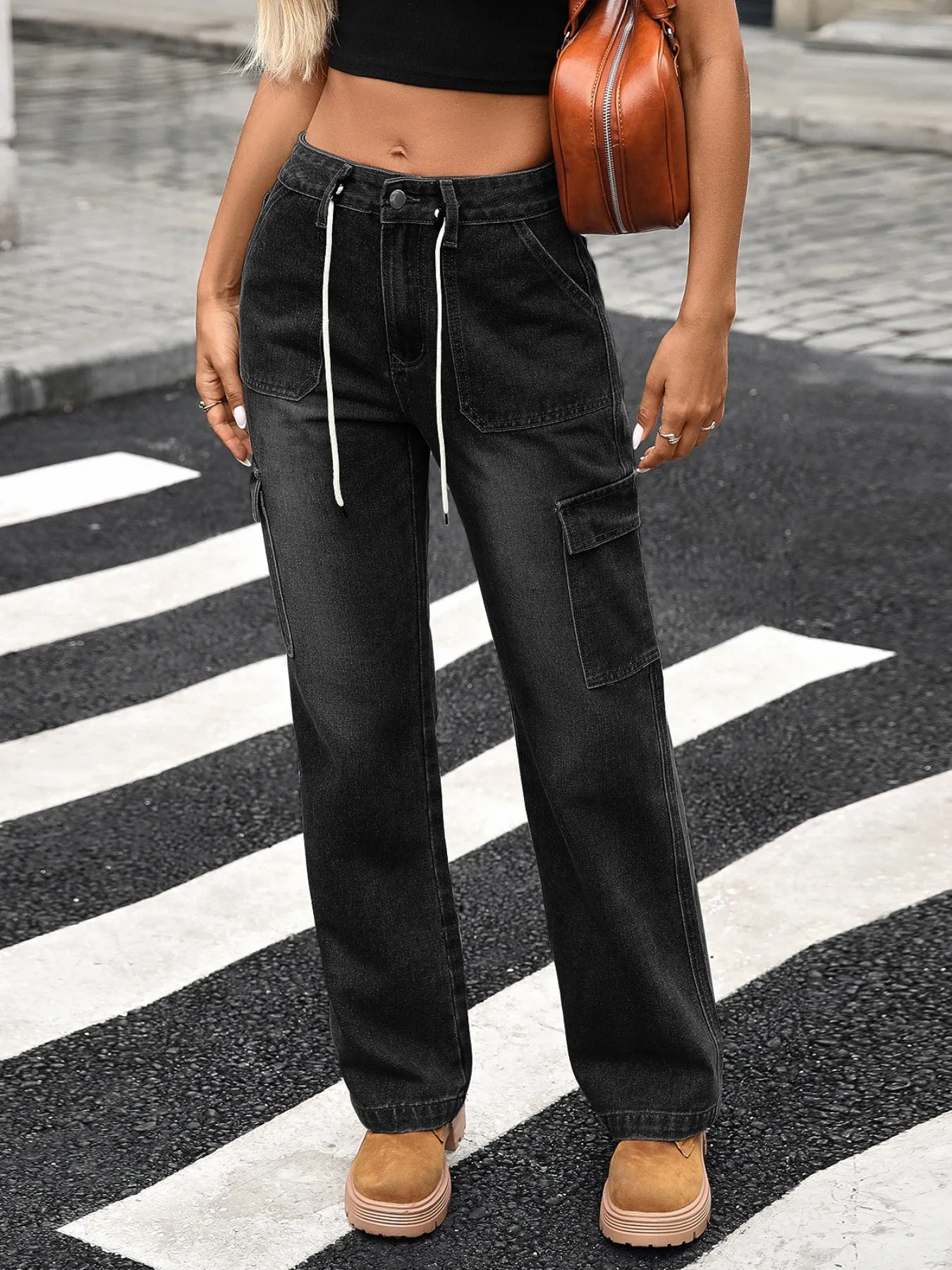 Wide Leg Cargo Jeans