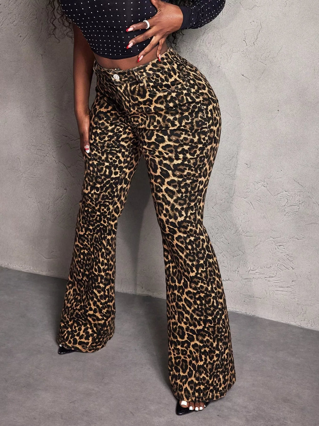 Leopard Wide Leg Pants
