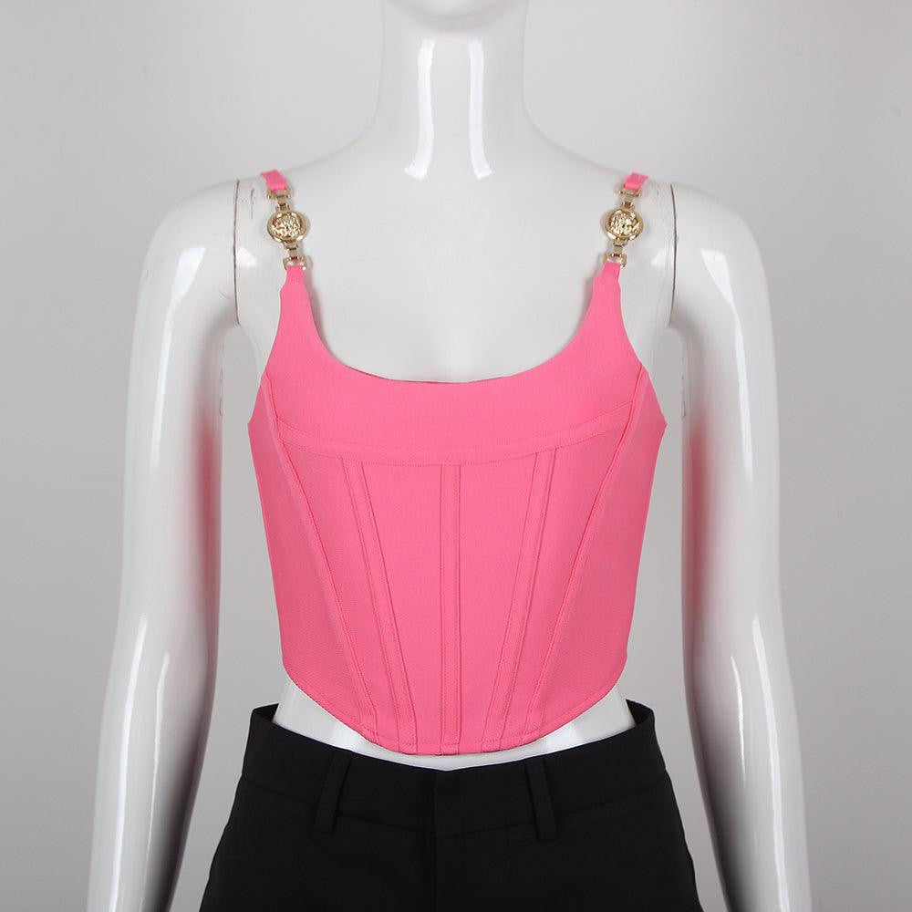 Enya Solid Zip Up Tank Top
