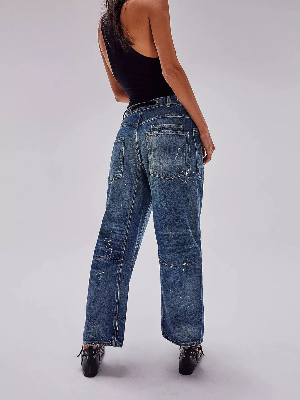 Washed Wide Leg Jeans
