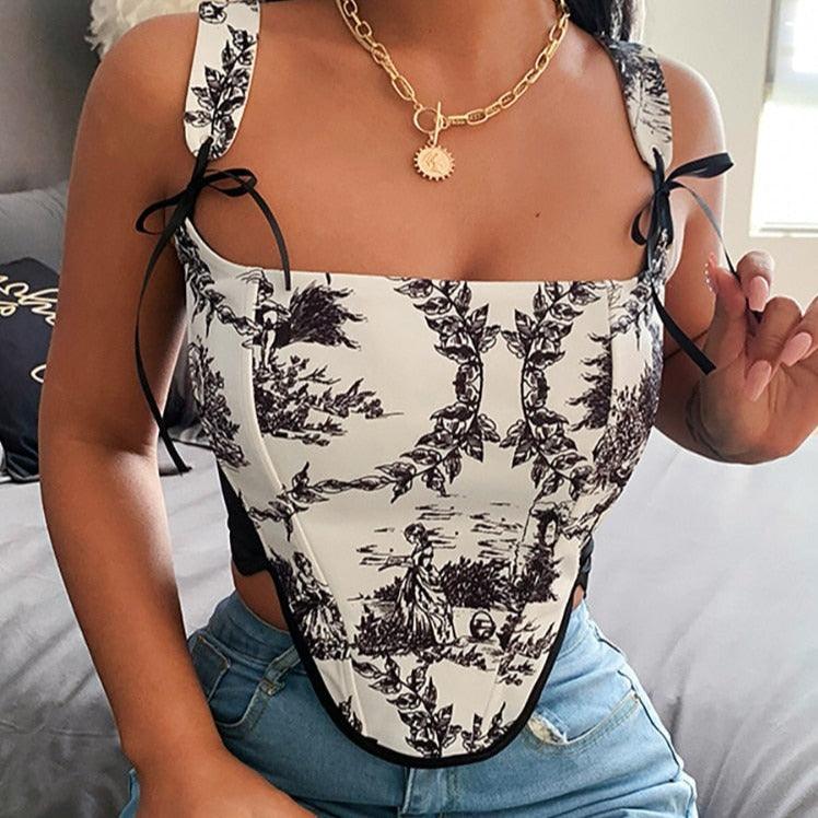 Naya Printed Corset Top