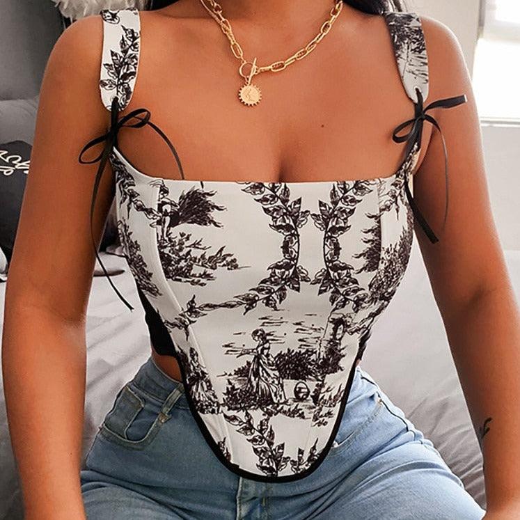 Naya Printed Corset Top