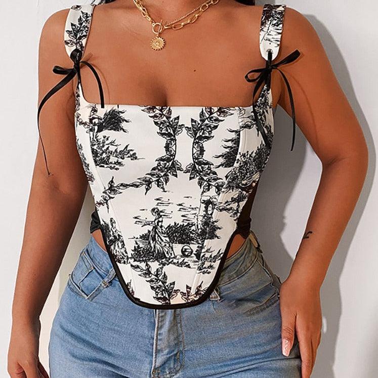 Naya Printed Corset Top