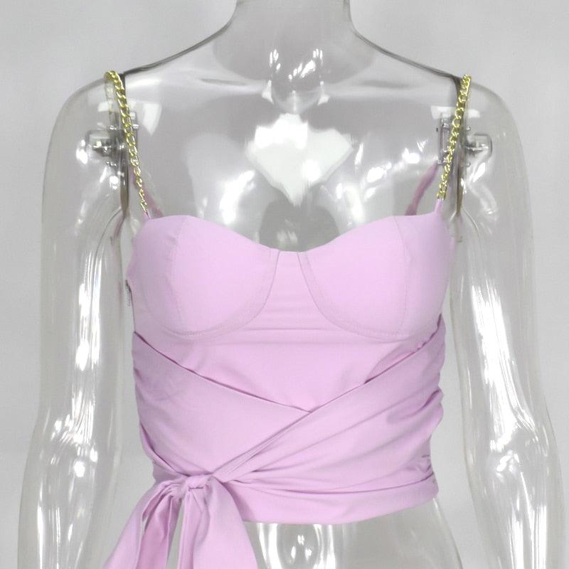 Nicky Chain Strap Underwire Top