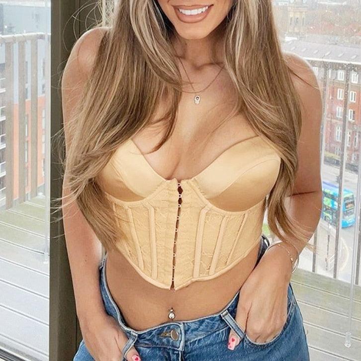 Tiffani Hook & Eye Front Halter Neck Top